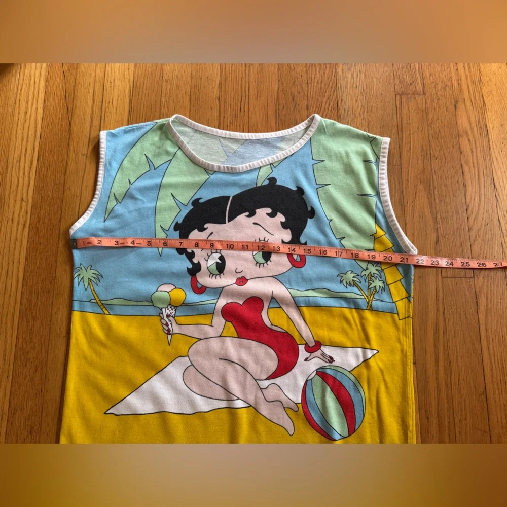 80s Vintage Single Stitch Betty Boop Beach Sleep Shirt Sz M - Picture 5 of 6